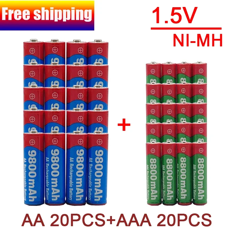 Free Shipping AA+AAA Rechargeable Battery, 1.5V 9800 MAH /8800 MAH, Suitable for Remote Control, Toys, Clocks, Radios and Other
Free Shipping AA+AAA Rechargeable Battery, 1.5V 9800 MAH /8800 MAH, Suitable for Remote Control, Toys, Clocks, Radios and Other