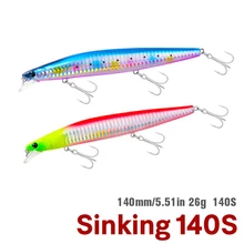 

Minnow Fishing Lure Sinking 26g 140S Tungsten weight system Saltwater Long Casting Hard Baits quality fishing tackle for fishing
