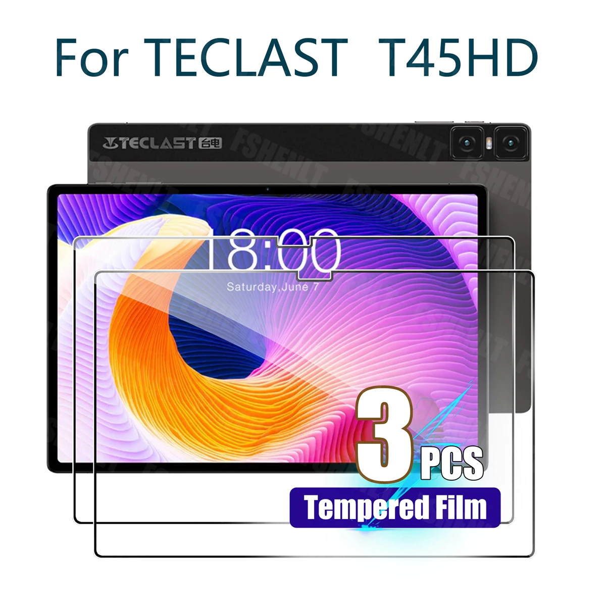 

Screen Protector for TECLAST T45HD 10.5 inch 2023 High Definition 9H Hardness Anti-fall / Anti-scratch Tempered Glass Film