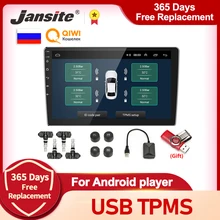 Jansite USB Android TPMS Car Tire Pressure Alarm Monitor System For vehicle Android player Temperature Warning with four sensors Jansite USB Android TPMS Car Tire Pressure Alarm Monitor System For vehicle Android player Temperature Warning with four sensors