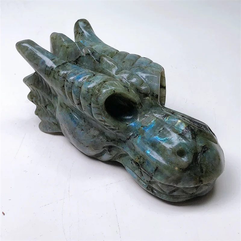 Natural Labradorite Dragon Head Carving, Quartz, High Quality, Crystal Healing, Home Decoration, Christmas Gift, 1Pc, 14cm
Natural Labradorite Dragon Head Carving, Quartz, High Quality, Crystal Healing, Home Decoration, Christmas Gift, 1Pc, 14cm