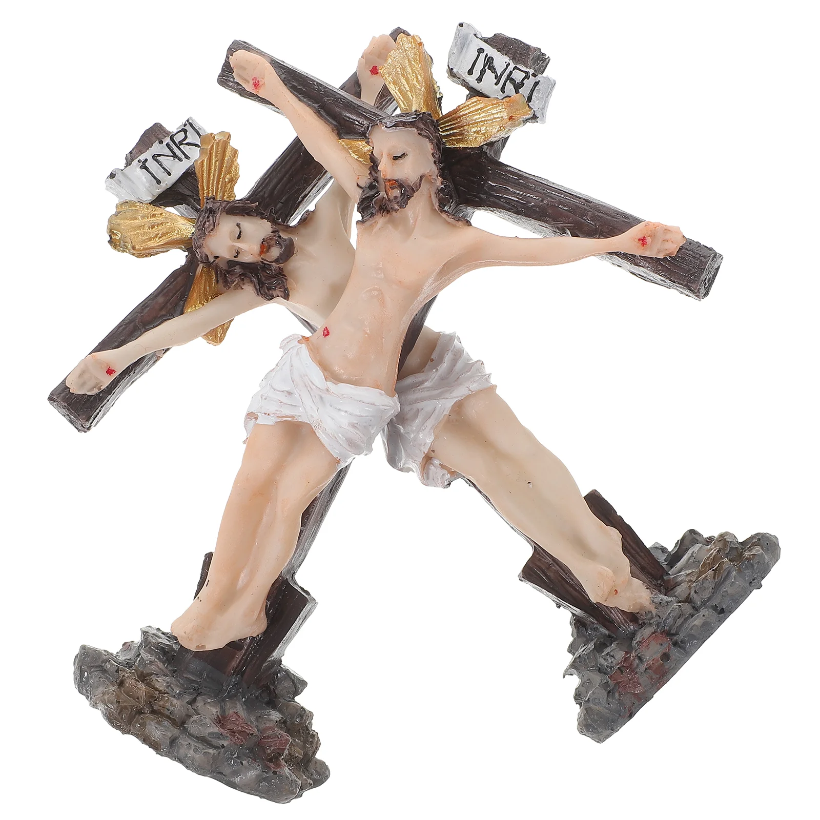 2 Pcs Jesus Western Table Centerpieces Decor Style Statue Resin for Christmas Cross Figurine Decorations Home Gifts
2 Pcs Jesus Western Table Centerpieces Decor Style Statue Resin for Christmas Cross Figurine Decorations Home Gifts
