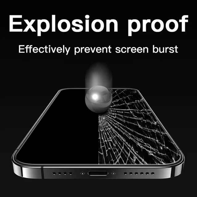 Protecteur d'Écran en Verre pour iPhone, Couverture Complète, Film pour 11, 12, 13, 14, 15, 16 Pro Max, 13 Mini, 14, 15, 16 Plus, 3 Pièces 2