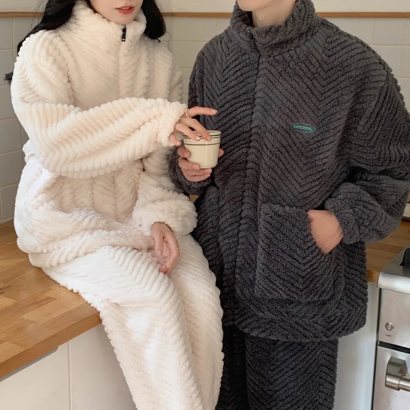 Couple Sleepwear Winter Warm Clothes for Sleep Pijama for Couples in Love Pajamas Lingerie Set Home Wear Flannel Pj Nightie
Couple Sleepwear Winter Warm Clothes for Sleep Pijama for Couples in Love Pajamas Lingerie Set Home Wear Flannel Pj Nightie