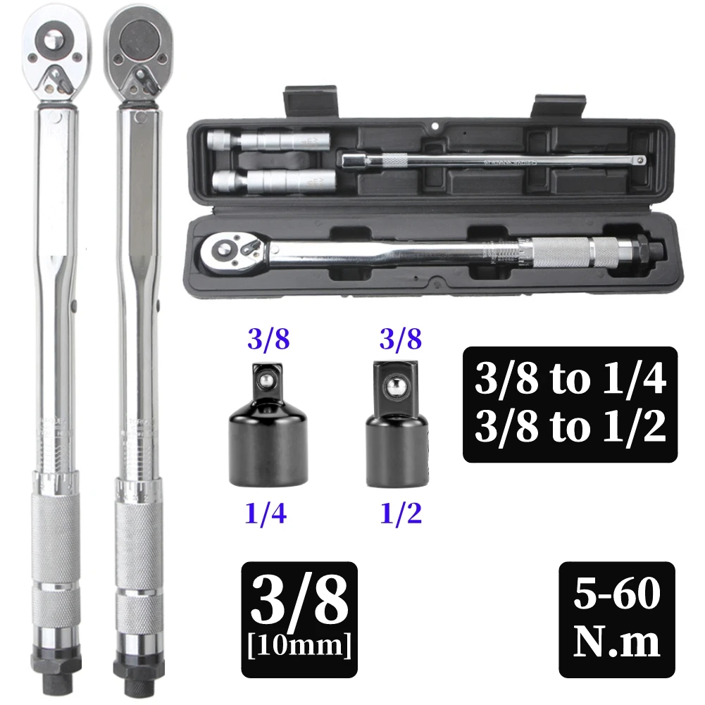 Reversible Ratchet Spanner Precise Preset 5-60N.m Reversible Ratchet Key Square Drive Adjustable Torque Spanner Car Repair Tool
Reversible Ratchet Spanner Precise Preset 5-60N.m Reversible Ratchet Key Square Drive Adjustable Torque Spanner Car Repair Tool
