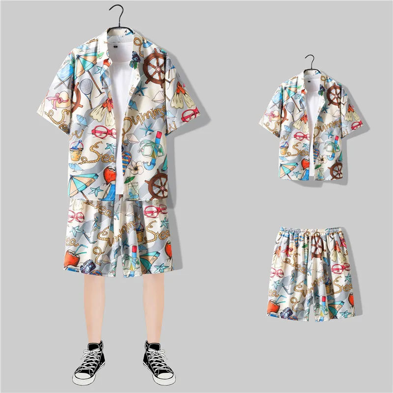 Men's 2 Pieces Set Hawaiian Shirts + Beach Shorts Mens Casual Streetwear Summer 12 Floral Print Loose Short Sleeve Holiday Suits
Men's 2 Pieces Set Hawaiian Shirts + Beach Shorts Mens Casual Streetwear Summer 12 Floral Print Loose Short Sleeve Holiday Suits