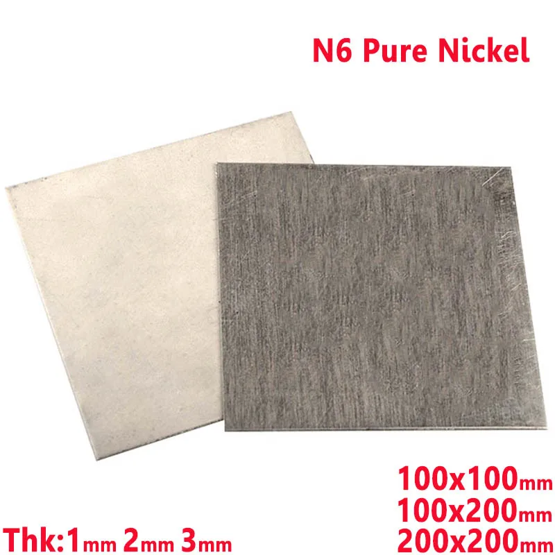 

Pure Nickel Sheet N6 Plate Electroplating Anodes Experiment DIY Material Non-toxic Corrosion-resistant Thickness 1mm 2mm 3mm