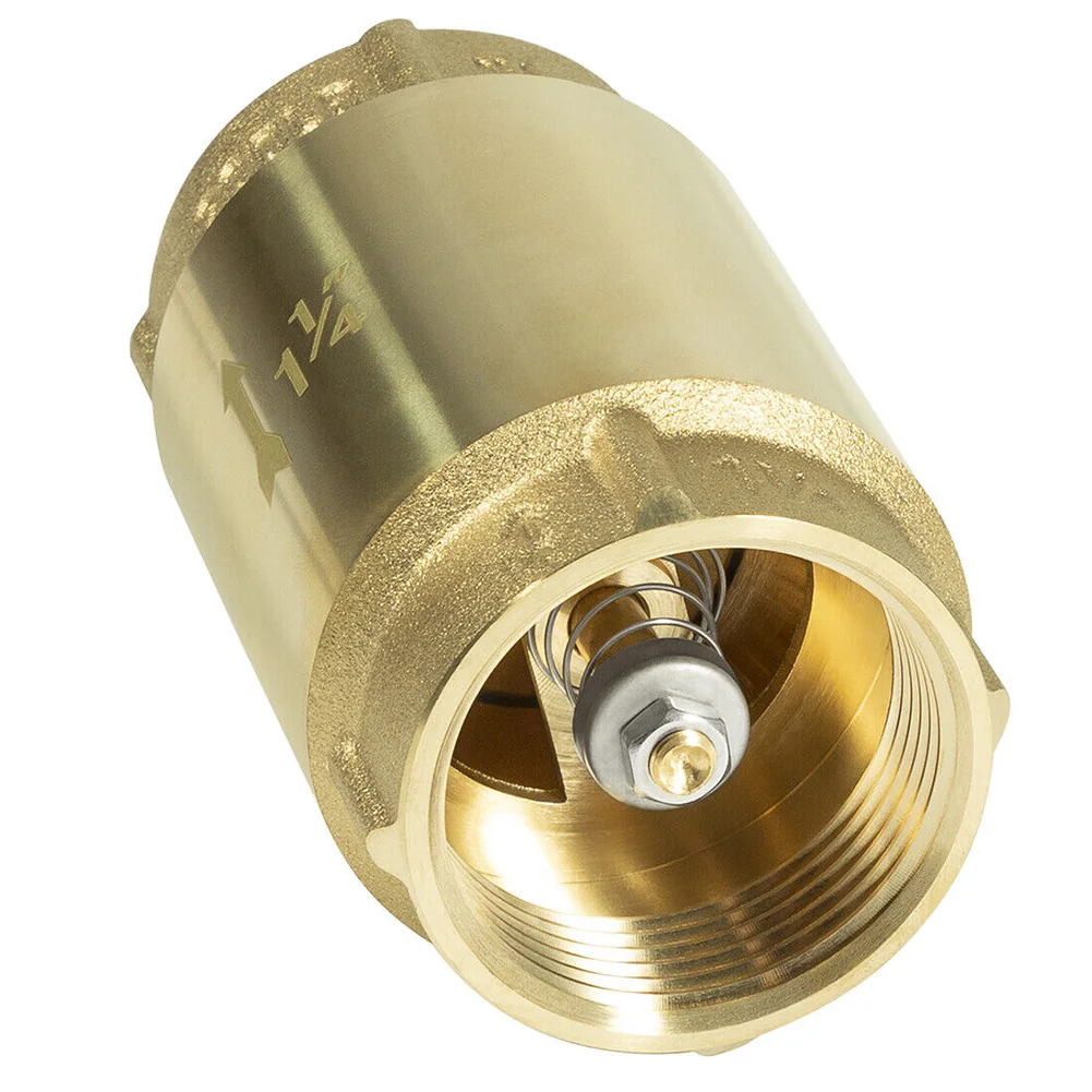 1-1/4" NPT Brass Check Valve Female Pipe Thread FPT Fl Ow Well Pump 200 PSI 180 Stainless Steel Springs Compressor Parts
1-1/4" NPT Brass Check Valve Female Pipe Thread FPT Fl Ow Well Pump 200 PSI 180 Stainless Steel Springs Compressor Parts