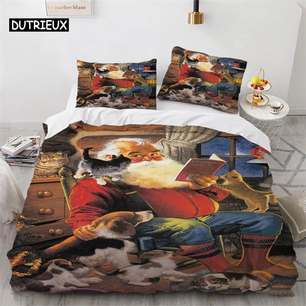 Christmas Duvet Cover, Microfiber 3D Santa Claus Bedding Set, Cartoon Bedding Set, Single King For Kids Teens Girl Bedroom Decor
Christmas Duvet Cover, Microfiber 3D Santa Claus Bedding Set, Cartoon Bedding Set, Single King For Kids Teens Girl Bedroom Decor