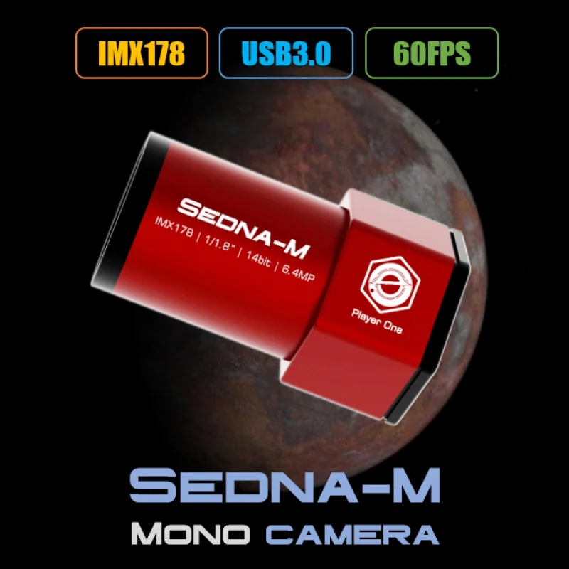 New Player One Sedna-M IMX178 USB3.0 Mono Camera Design for Guiding and Imaging LD2079A
New Player One Sedna-M IMX178 USB3.0 Mono Camera Design for Guiding and Imaging LD2079A