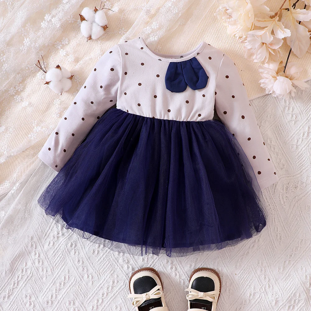 Laura Kors 2023 New Winter New Arrivals Girls Dress Long Sleeve O Neck Dot Patchwork Blue Sweet Baby Dress Vestidos 0-2T
Laura Kors 2023 New Winter New Arrivals Girls Dress Long Sleeve O Neck Dot Patchwork Blue Sweet Baby Dress Vestidos 0-2T