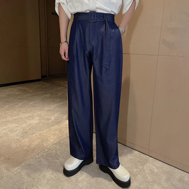 Летние джинсовые повседневные брюки AImitation, уличная одежда, изогнутые брюки, мужские Модные свободные широкие брюки с высокой талией
Летние джинсовые повседневные брюки AImitation, уличная одежда, изогнутые брюки, мужские Модные свободные широкие брюки с высокой талией