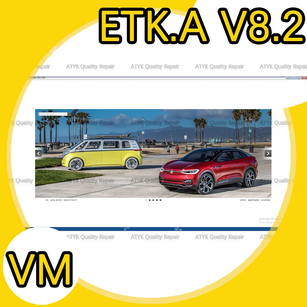 

ETK-A 8.2 VM Auto Repair Software etk.a V8.2 car tools ET-KA 8.2 for A-udi for V-W Group Vehicles Electronic Parts Catalog NEW