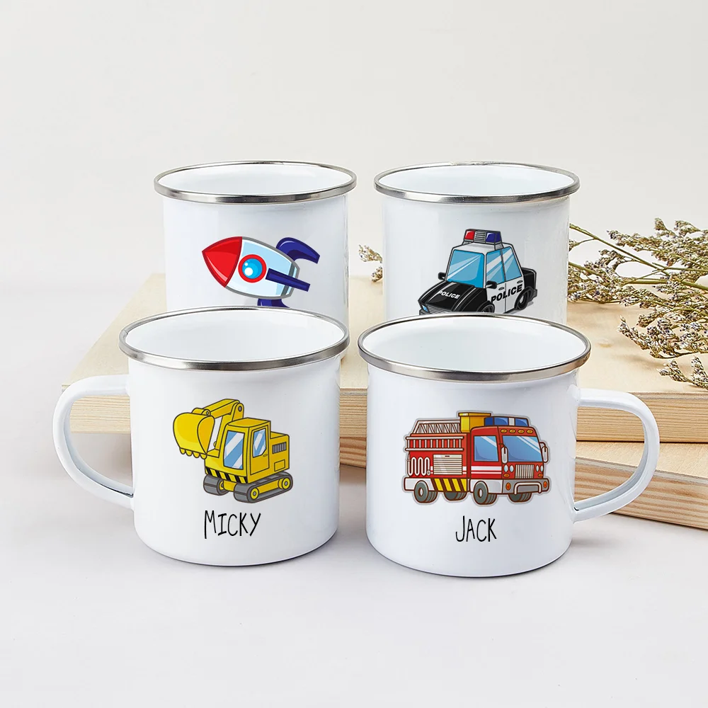 Personalized Kids Police Car Enamel Mug Fire Truck Car Motif Mug for Boys Excavator Motif Cup with Handle Party Favors Idea Gift
Personalized Kids Police Car Enamel Mug Fire Truck Car Motif Mug for Boys Excavator Motif Cup with Handle Party Favors Idea Gift