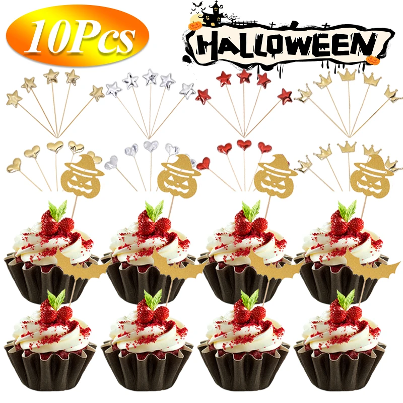 10Pcs Mini Love Heart Cake Topper Birthday Halloween Party Pumpkin Bat Cake Muffin Pudding Flag Dessert Decoration Supplies
10Pcs Mini Love Heart Cake Topper Birthday Halloween Party Pumpkin Bat Cake Muffin Pudding Flag Dessert Decoration Supplies