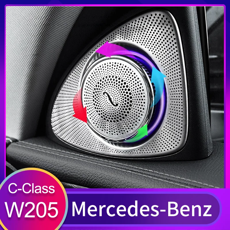 W205 3D Rotary Treble Tweeter Speakers With Ambient Lights For Mercedes Benz C-class 2015-2018 With 3/12/64 Colors
W205 3D Rotary Treble Tweeter Speakers With Ambient Lights For Mercedes Benz C-class 2015-2018 With 3/12/64 Colors