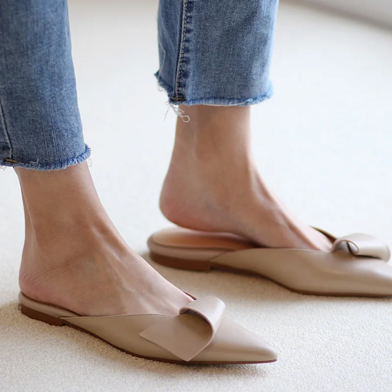 Flat Shoes Woman Slip On Cow Leather Mules Female Muller Shoes Pointed Toe Slides Korea Style Handmade Ladies Flats Size 40
Flat Shoes Woman Slip On Cow Leather Mules Female Muller Shoes Pointed Toe Slides Korea Style Handmade Ladies Flats Size 40