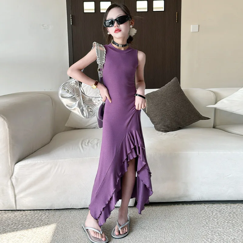 Girls' Summer Latin Dance Dress 2024 New Children's Tank Top Dress Wrapped Hip Skirt Tight Dance Long Dress Fashion
Girls' Summer Latin Dance Dress 2024 New Children's Tank Top Dress Wrapped Hip Skirt Tight Dance Long Dress Fashion