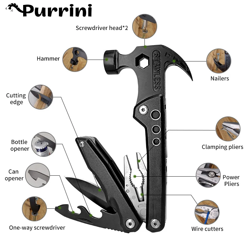 Outdoor Multi-Function Tools Portable Folding Multi-Function Hammer Vehicle Emergency Multi-Function Horn Hammer
Outdoor Multi-Function Tools Portable Folding Multi-Function Hammer Vehicle Emergency Multi-Function Horn Hammer
