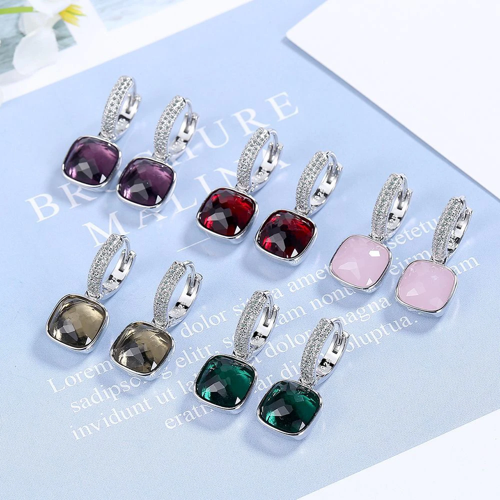 Bugalaty New Fashion Women Earrings Square Cubic Zirconia Ear Drops Hoops Ear Studs Dangle for Female Jewelry Gift
Bugalaty New Fashion Women Earrings Square Cubic Zirconia Ear Drops Hoops Ear Studs Dangle for Female Jewelry Gift
