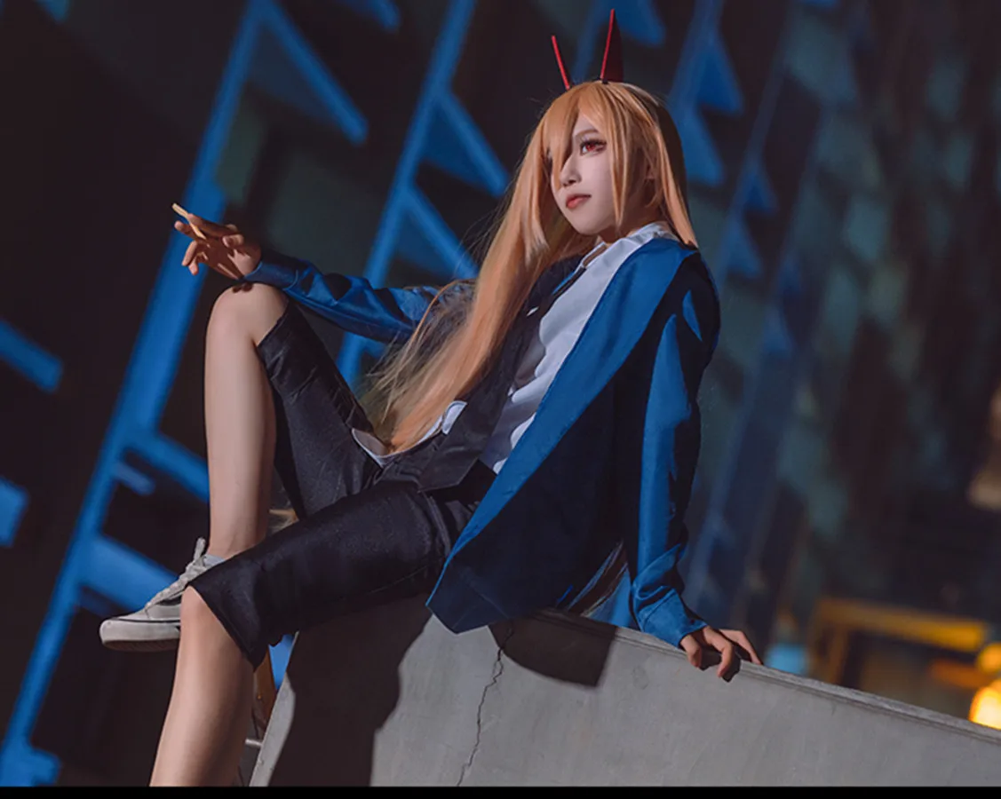 Anime Chainsaw Man Power Cosplay Costume Blue Jacket Uniform Outfit Blood Fiend Devil Halloween Party Role Play Clothing
Anime Chainsaw Man Power Cosplay Costume Blue Jacket Uniform Outfit Blood Fiend Devil Halloween Party Role Play Clothing