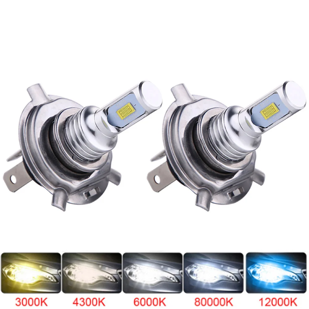 

2Pcs LED CSP H4 H7 Car Headlight H11 H8 H9 Car Fog Light 9005 HB3 9006 HB4 Bulbs H1 H3 H16 Lamp DRL Light Auto 6000K 12V White