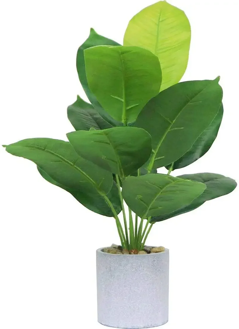 

Artificial Banana Potted Fake Bird of Paradise Stems Leaves Tropical Palm Plants Greenery Plant with Pot