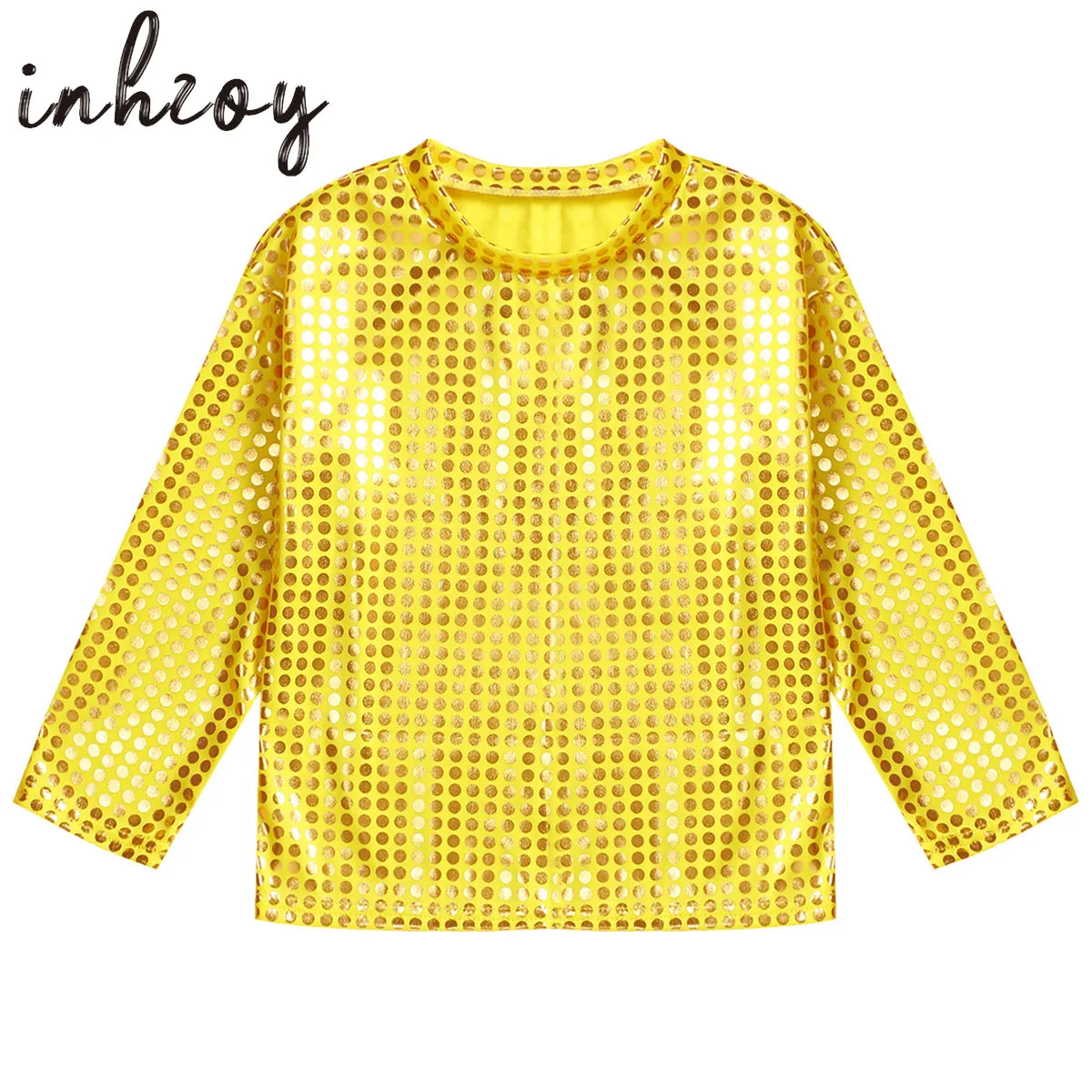 Boys Girls Jazz Modern Street Dance Wear Kids Shiny Sequins Long Sleeve Hip Hop Ballroom Performance T Shirt Clothes Costume
Boys Girls Jazz Modern Street Dance Wear Kids Shiny Sequins Long Sleeve Hip Hop Ballroom Performance T Shirt Clothes Costume