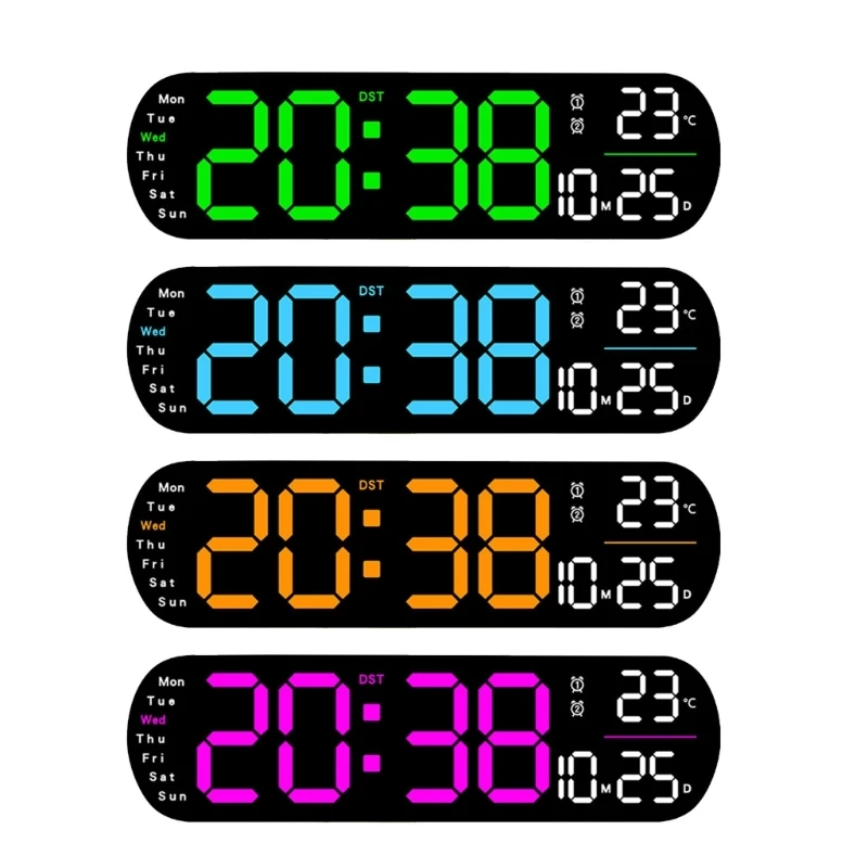 Large Screen LED Digital Alarm Clock with Multiple Alarm Modes Teperature Week Date Display for Students,Office,Travel 
Large Screen LED Digital Alarm Clock with Multiple Alarm Modes Teperature Week Date Display for Students,Office,Travel