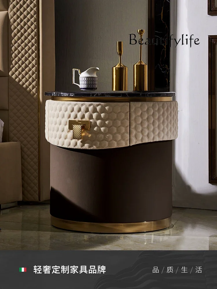 Light Luxury Italian Modern Marble Bedside Table High-End Bedroom Bedside Leather Corner Table Locker
Light Luxury Italian Modern Marble Bedside Table High-End Bedroom Bedside Leather Corner Table Locker