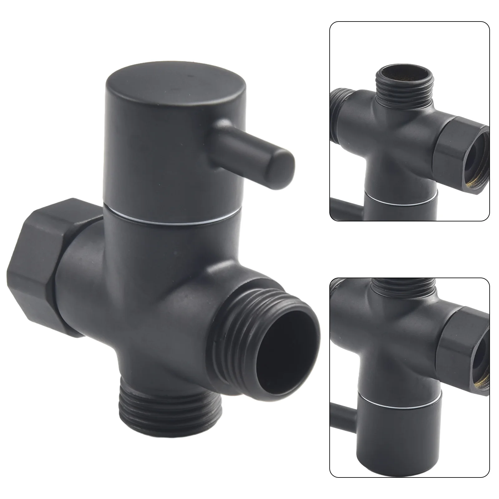 T Adapter Diverter Valve 1/2in Female 1/2in Male Black For Shower Head Solid Metal Handle Excellent Service Life
T Adapter Diverter Valve 1/2in Female 1/2in Male Black For Shower Head Solid Metal Handle Excellent Service Life