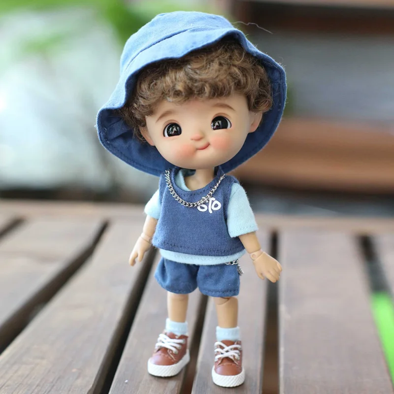 New 1/8 1/12BJD Makeup Doll STODOLL Black Skin Active Joint Doll,Tide Play Ob11 Including :head + Body + Wig + Clothes + Shoes
New 1/8 1/12BJD Makeup Doll STODOLL Black Skin Active Joint Doll,Tide Play Ob11 Including :head + Body + Wig + Clothes + Shoes