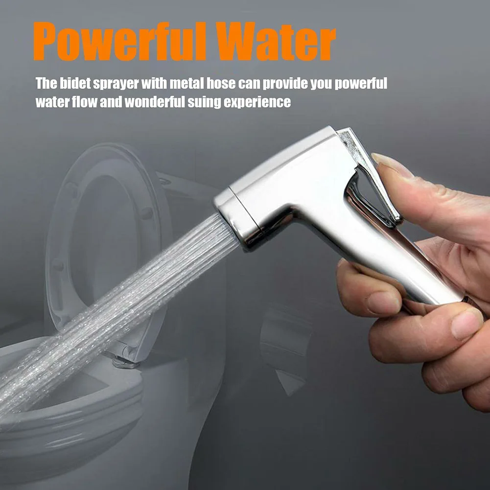 

1pc G1/2" Handheld Bidet Spray ABS High Pressure Shower Head Shower Nozzle With Trigger Bathroom Supplies Washing Tools