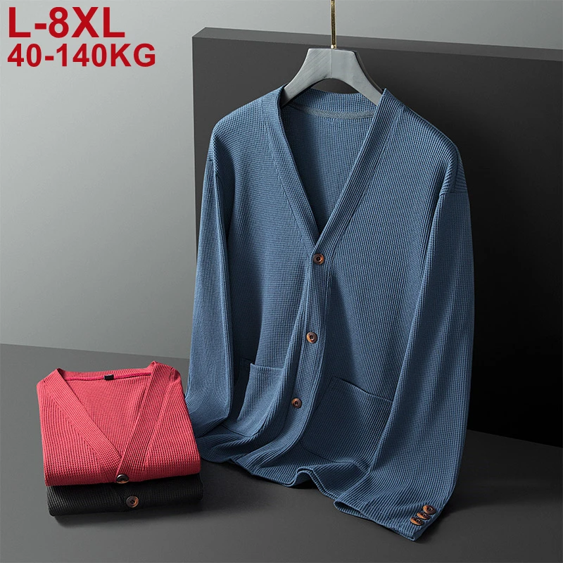 Plus Size L-8xl Cardigans Men Sweater Long Sleeve Mens V-neck Sweaters Loose Solid Button Tops Fit Knitting Casual StyleClothing
Plus Size L-8xl Cardigans Men Sweater Long Sleeve Mens V-neck Sweaters Loose Solid Button Tops Fit Knitting Casual StyleClothing