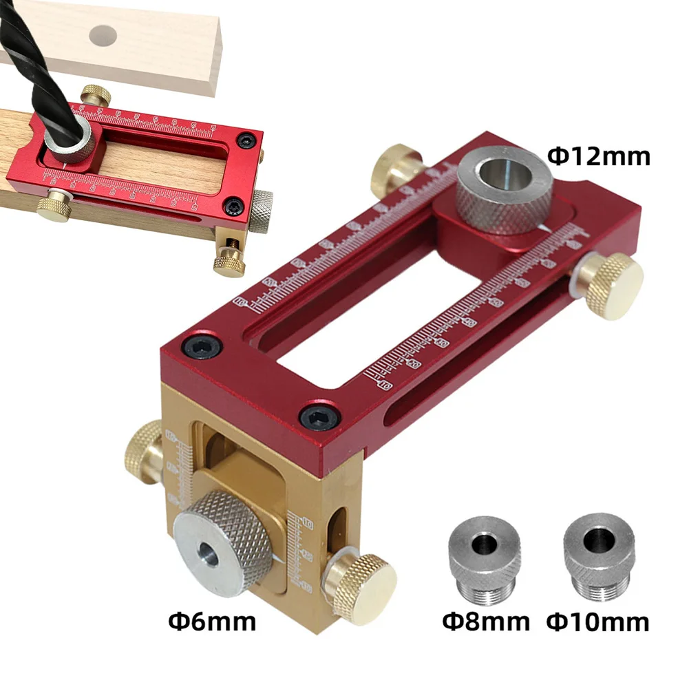 2 In 1 Drill Guide Doweling Jig Bed Cabinet Screw Punch Locator Woodworking Hole Drill Bit Set 5-Hole 6/8/10/12mm Pin Fixture
2 In 1 Drill Guide Doweling Jig Bed Cabinet Screw Punch Locator Woodworking Hole Drill Bit Set 5-Hole 6/8/10/12mm Pin Fixture