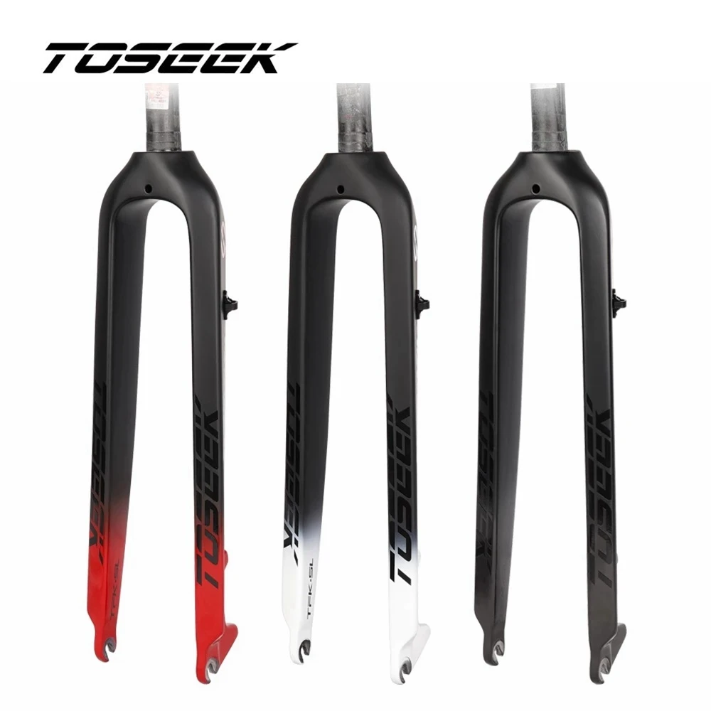 

TOSEEK TFK-SL T800 Carbon Fork Bike Hard Fork MTB Bicycle Mountain Parts Disc Brake 26 / 27.5 / 29 inch Ultralight 560g