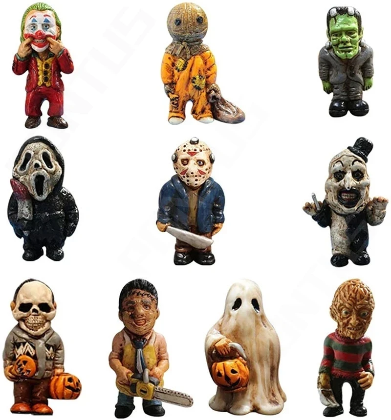 

2023 Scary Ghost Halloween Pumpkin Statue Horror Movie Villain Ugly Garden Gnomes Nightmare Horror Gnome Decorative Ornaments