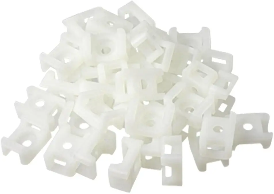 Tcenofoxy 4.5mm Cable Tie Mount Wire Buddle Saddle Type Plastic Holder White 100PCs
Tcenofoxy 4.5mm Cable Tie Mount Wire Buddle Saddle Type Plastic Holder White 100PCs