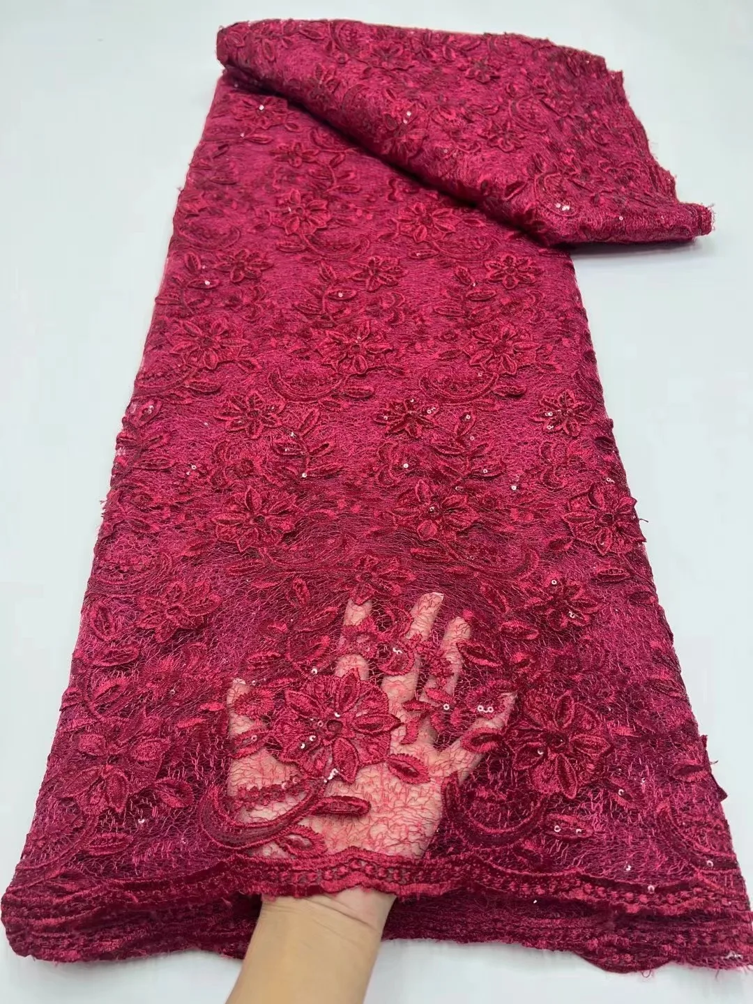 5 Yards African Guipure Lace Fabric Embroidery Nigerian Guipure Cord Mesh Lace Fabric 2023 High Quality For Party Dress Sewing
5 Yards African Guipure Lace Fabric Embroidery Nigerian Guipure Cord Mesh Lace Fabric 2023 High Quality For Party Dress Sewing