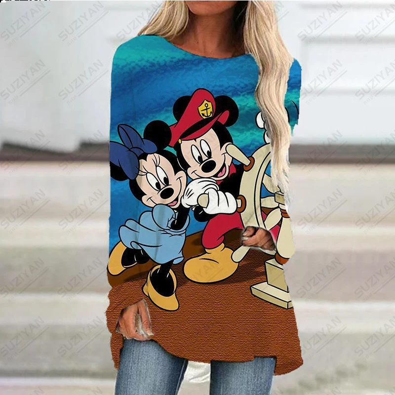 2023 New Women's Spring Short Skirt Long Sleeve Long Top 3D Printed Disney Loose A-line Round Neck Pullover Large Mickey Minnie
2023 New Women's Spring Short Skirt Long Sleeve Long Top 3D Printed Disney Loose A-line Round Neck Pullover Large Mickey Minnie