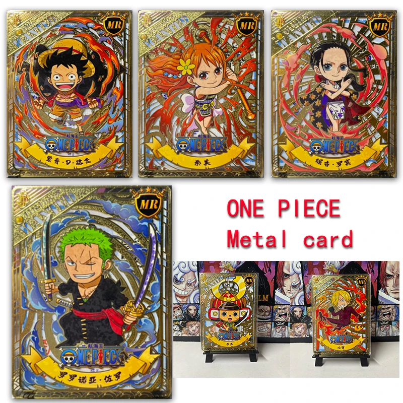 

One Piece Monkey D Luffy Nico Robin Nami Roronoa Zoro Tony Tony Chopper Sanji Metal Card New Collection Man Birthday Gifts