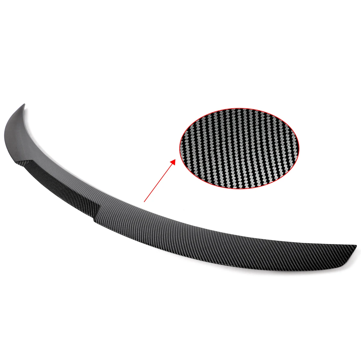 Rear Tail Wings For 2021-2024 BMW G26 430i Gran Coupe i4 M4 Style Highkick Trunk Spoiler Carbon Fiber Look Magickit Rear Tail Wings For 2021-2024 BMW G26 430i Gran Coupe i4 M4 Style Highkick Trunk Spoiler Carbon Fiber Look Magickit