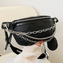 Women Black Chest Pouch 2-IN-1 Crossbody Bag Satchel Classic Designer Chain Hand Bag Women Leather Waist Pack Messenger Bags 
Women Black Chest Pouch 2-IN-1 Crossbody Bag Satchel Classic Designer Chain Hand Bag Women Leather Waist Pack Messenger Bags