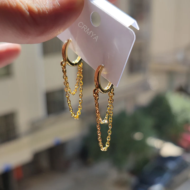 CRMYA Copper Gold color Hoop Earrings For Women Vintage Initial Chain Designer Earrings 2022 Wedding Jewelry Wholesale
CRMYA Copper Gold color Hoop Earrings For Women Vintage Initial Chain Designer Earrings 2022 Wedding Jewelry Wholesale
