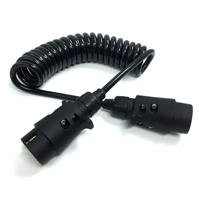 Stretchable Coiled Cable Connector for Trailers 7Way Trailer Extension Cord Heavy Duty 7 Way Trailer Wire
Stretchable Coiled Cable Connector for Trailers 7Way Trailer Extension Cord Heavy Duty 7 Way Trailer Wire