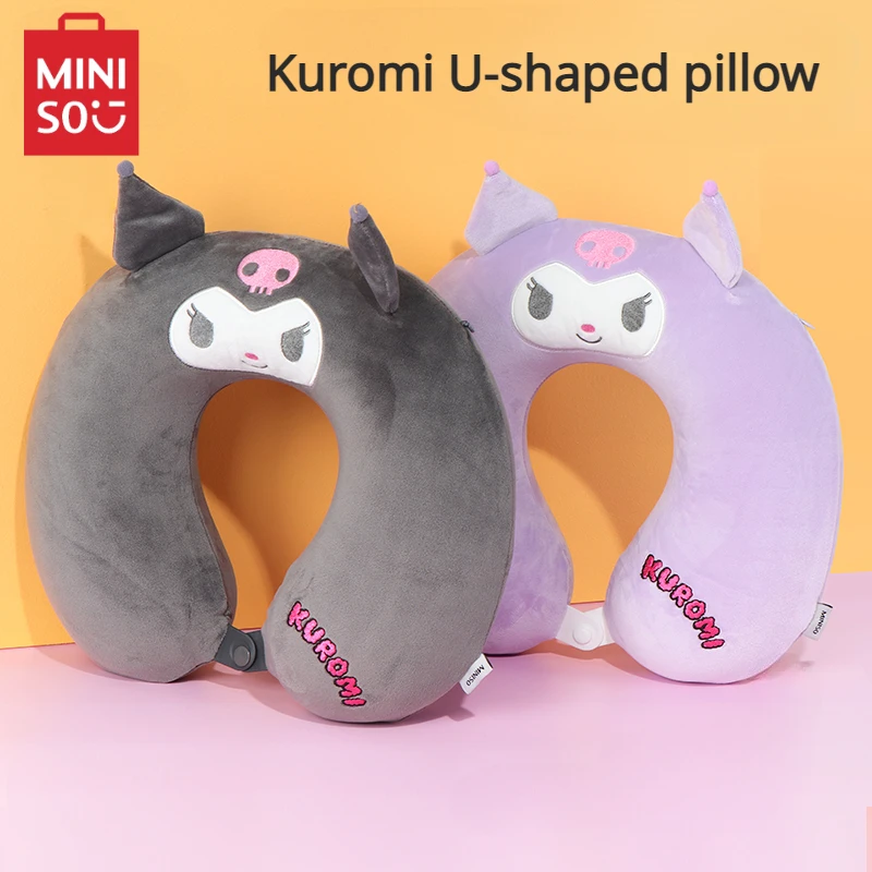 

MINISO Kuromi U-shaped Pillow Memory Foam Neck Guard Sanrio Plush Nap Anime Peripheral Kawaii Birthday Gift Travel Office