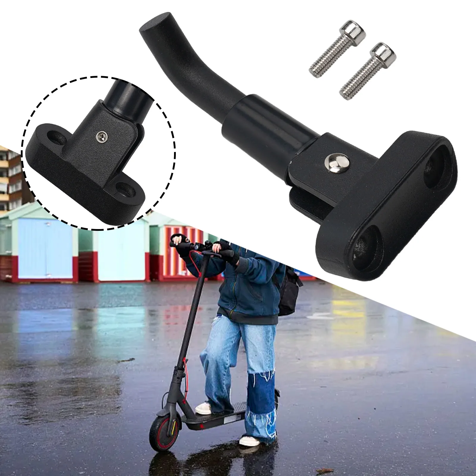 

Electric Scooter Foot Support Metal Black Cycling Accessories 100*58mm For Ninebot F20/F25/F30/F40/F2Plus