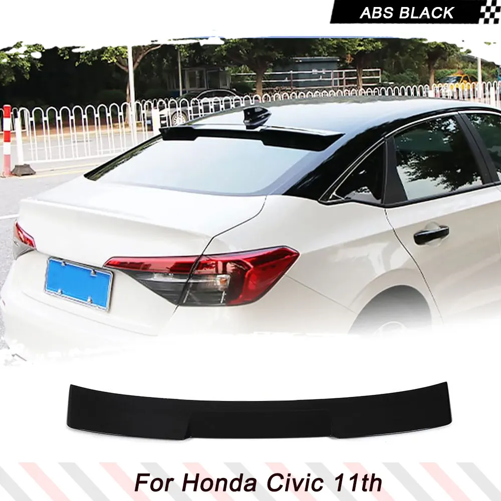 

Автомобильный задний спойлер для Honda Civic 11 поколения седан 2022 2023 Автомобильный задний окно на крыше спойлер Блеск черный цвет