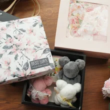 20.5*20.5*8cm 3set Elegant Pink Black Flower Painting Paper Box + Bag DIY Handmade Bake Baby Shower Wedding Birthday Gift Pack
20.5*20.5*8cm 3set Elegant Pink Black Flower Painting Paper Box + Bag DIY Handmade Bake Baby Shower Wedding Birthday Gift Pack