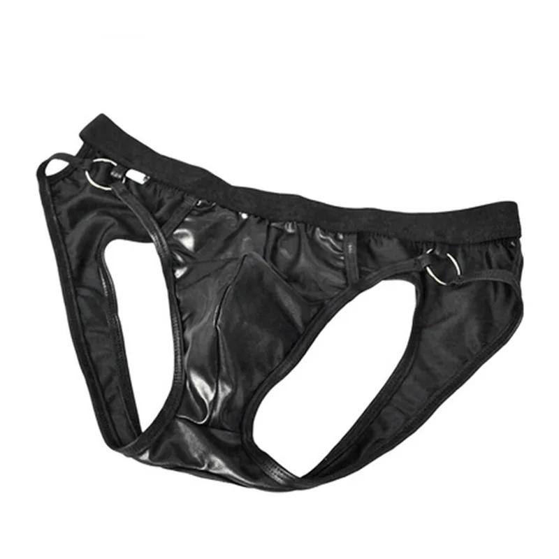 Men's Sexy Underwear Artificial Leather Metal Ring Thong Jockstrap Underpants Low Waist G-strings Man Panties 1pc
Men's Sexy Underwear Artificial Leather Metal Ring Thong Jockstrap Underpants Low Waist G-strings Man Panties 1pc